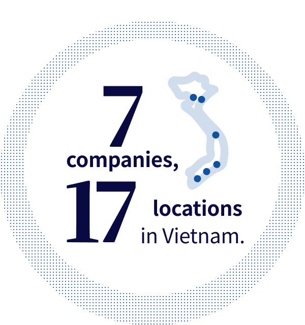 7 companies, 17 locations in Vietnam